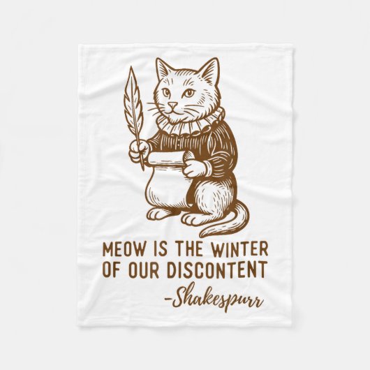 Funny Shakespeare Quote Cat Shakespurr Fleece Deken (Voorkant)