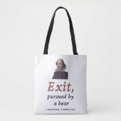 Funny Shakespeare Quote Exit Navolging Beer Tote Bag (Voorkant)