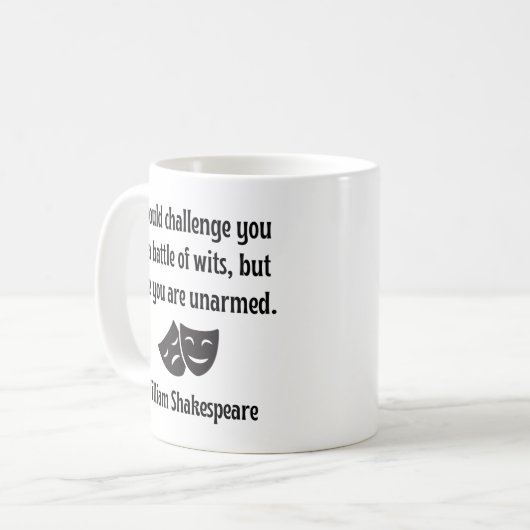 Funny Shakespeare Quote Mok - Battle of Wits (Voorkant links)