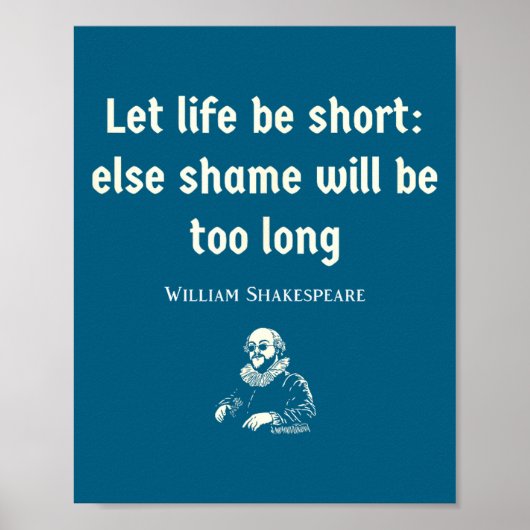 Funny Shakespeare Quote Theater English Literature Poster (Voorkant)