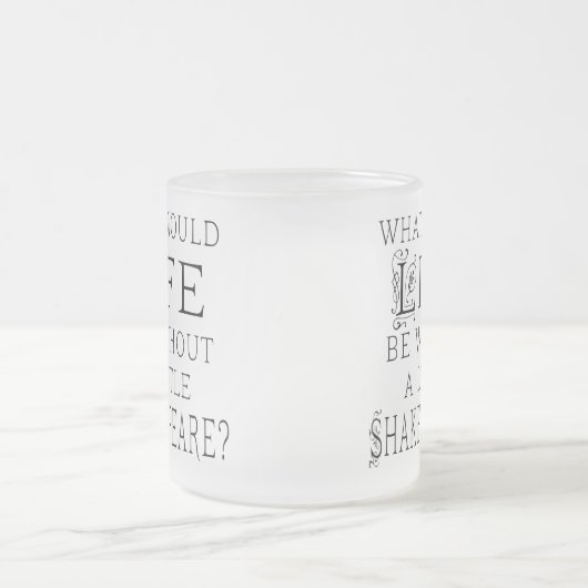 Funny Shakespeare Reading Quote Matglas Koffiemok (Center)