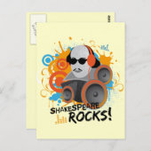 Funny Shakespeare Slogan Gift "Shakespeare Rocks" Briefkaart (Voorkant / Achterkant)
