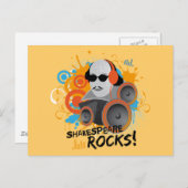 Funny Shakespeare Slogan Gift "Shakespeare Rocks" Briefkaart (Voorkant / Achterkant)