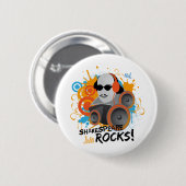 Funny Shakespeare Slogan Gift "Shakespeare Rocks" Ronde Button 5,7 Cm (Voorkant /achterkant)