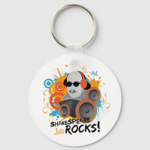Funny Shakespeare Slogan Gift "Shakespeare Rocks" Sleutelhanger