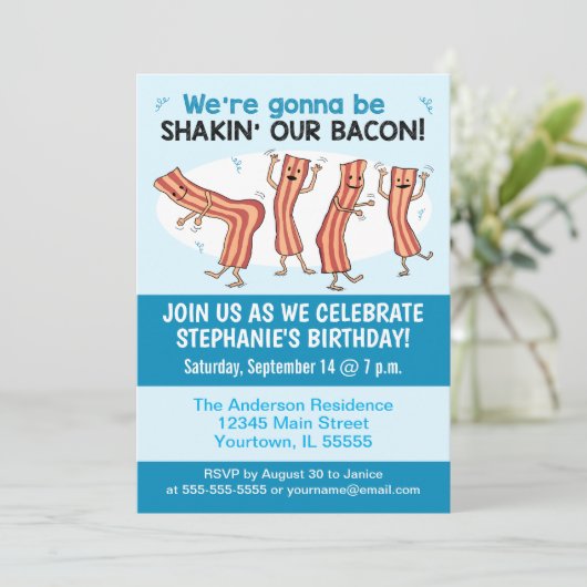 Funny Shakin, onze uitnodiging van de partij van B (Staand voorkant)