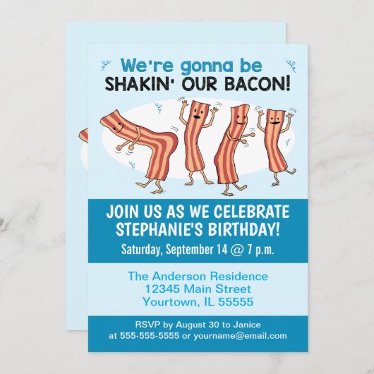 Funny Shakin, onze uitnodiging van de partij van B (Voorkant / Achterkant)