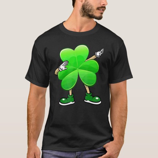 Funny Shamrock Draag zonnebrillen Dab Dancer St Pa T-shirt (Voorkant)