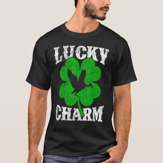Funny Shamrock Leaf Lucky Charm Condor Bird St Pat T-shirt (Voorkant)