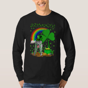 Funny Shamrock Rainbow Irish Wolfhound Dog St Patr T-shirt
