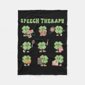Funny Shamrock Speech Therapy St Patrick's Day Slp Fleece Deken (Voorkant)