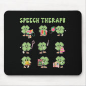 Funny Shamrock Speech Therapy St Patrick's Day Slp Muismat (Voorkant)
