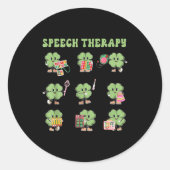 Funny Shamrock Speech Therapy St Patrick's Day Slp Ronde Sticker (Voorkant)