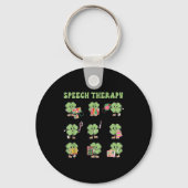 Funny Shamrock Speech Therapy St Patrick's Day Slp Sleutelhanger (Voorkant)