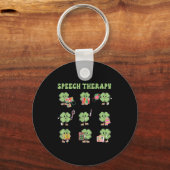 Funny Shamrock Speech Therapy St Patrick's Day Slp Sleutelhanger (Voorkant)