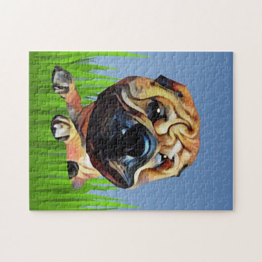 Funny Shar Pei Dog 252 Piece Puzzle Legpuzzel (Horizontaal)