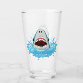 Funny Shark, aangepast glas (Achterkant)
