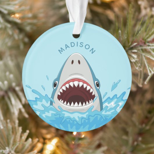 Funny Shark, aangepast ornament (Boom)
