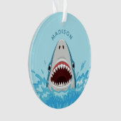 Funny Shark, aangepast ornament (voorkant)