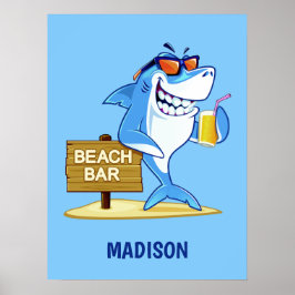 Funny Shark, aangepast poster