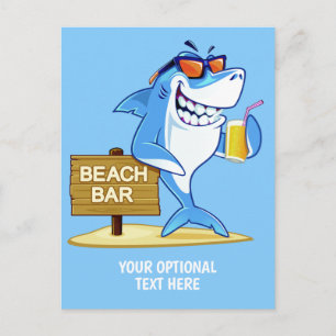 Funny Shark aangepaste tekst briefkaart