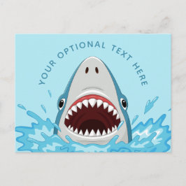 Funny Shark aangepaste tekst briefkaart