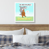 Funny Shark and Beer Invincible Wrapped Canvas (Insitu (Slaapkamer))