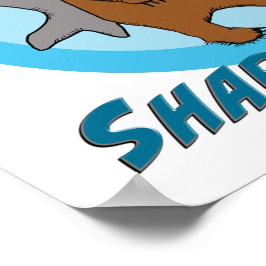 Funny Shark and Beer Poster (Hoek)