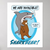 Funny Shark and Beer Poster (Voorkant)