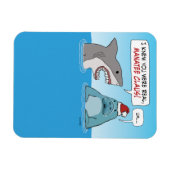 Funny Shark and Manatee Claus Kerstmis Magneet (Horizontaal)