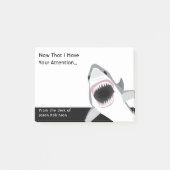 Funny Shark Attack Attentie die Memo krijgt Post-it® Notes (Voorkant)