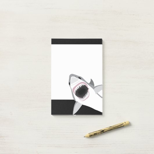 Funny Shark Attack Gift voor je baas Post-it® Notes (Op bureau)
