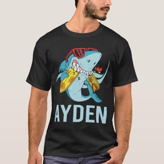 Funny Shark - Ayden Naam T-shirt (Voorkant)