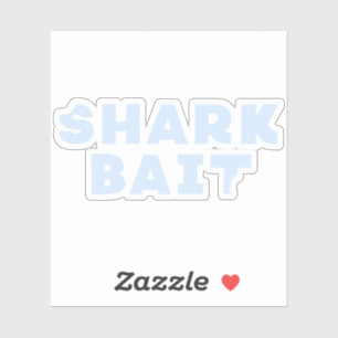 Funny Shark Bait Bite Mark Sticker