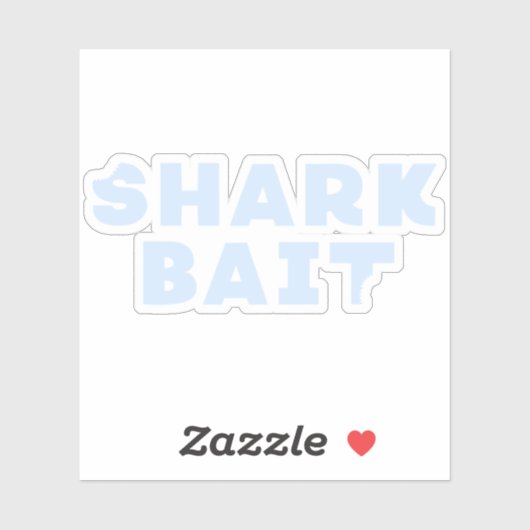 Funny Shark Bait Bite Mark Sticker (Vel)