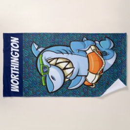 Funny Shark Beach Towel Strandlaken