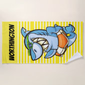 Funny Shark Beach Towel Strandlaken (Voorkant)