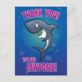 Funny Shark Bedankt Briefkaart (Voorkant)