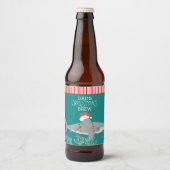 Funny Shark Beer Labels Bier Etiket (Voorkant)