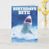 FUNNY SHARK BIRTHDAY CARDS BIRTHDAYS BITE KAART (Gele Bloem)