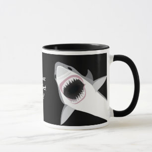 Funny Shark Bite / Shark Attack Custom Text Mok
