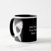 Funny Shark Bite / Shark Attack Custom Text Mok (Voorkant links)