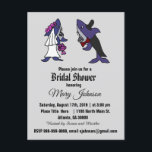 Funny Shark Bride en Groom Wedding Uitnodiging Briefkaart<br><div class="desc">Een grappige uitnodiging tot het douchen van haaienbruid en bruidebruid is fantastisch voor haaienliefhebbers,  strandliefhebbers en dierenvrienden en voor bruiloften en het uitnodigen van een steekpennende douche.</div>