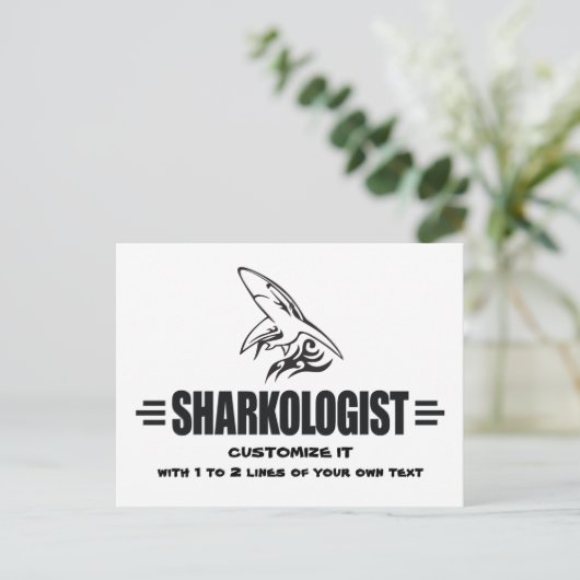 Funny Shark Briefkaart (Staand voorkant)