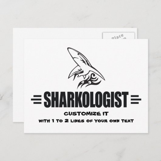 Funny Shark Briefkaart (Voorkant / Achterkant)