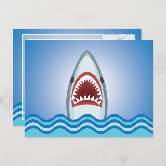 Funny Shark Briefkaart (Voorkant / Achterkant)