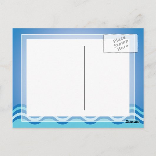 Funny Shark Briefkaart (Achterkant)