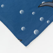 Funny Shark Cartoon Blue Bubbles Fleece Deken (Hoek)