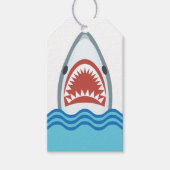 Funny Shark Cartoon Cadeaulabel (Voorkant)
