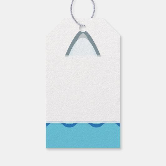 Funny Shark Cartoon Cadeaulabel (Achterkant)